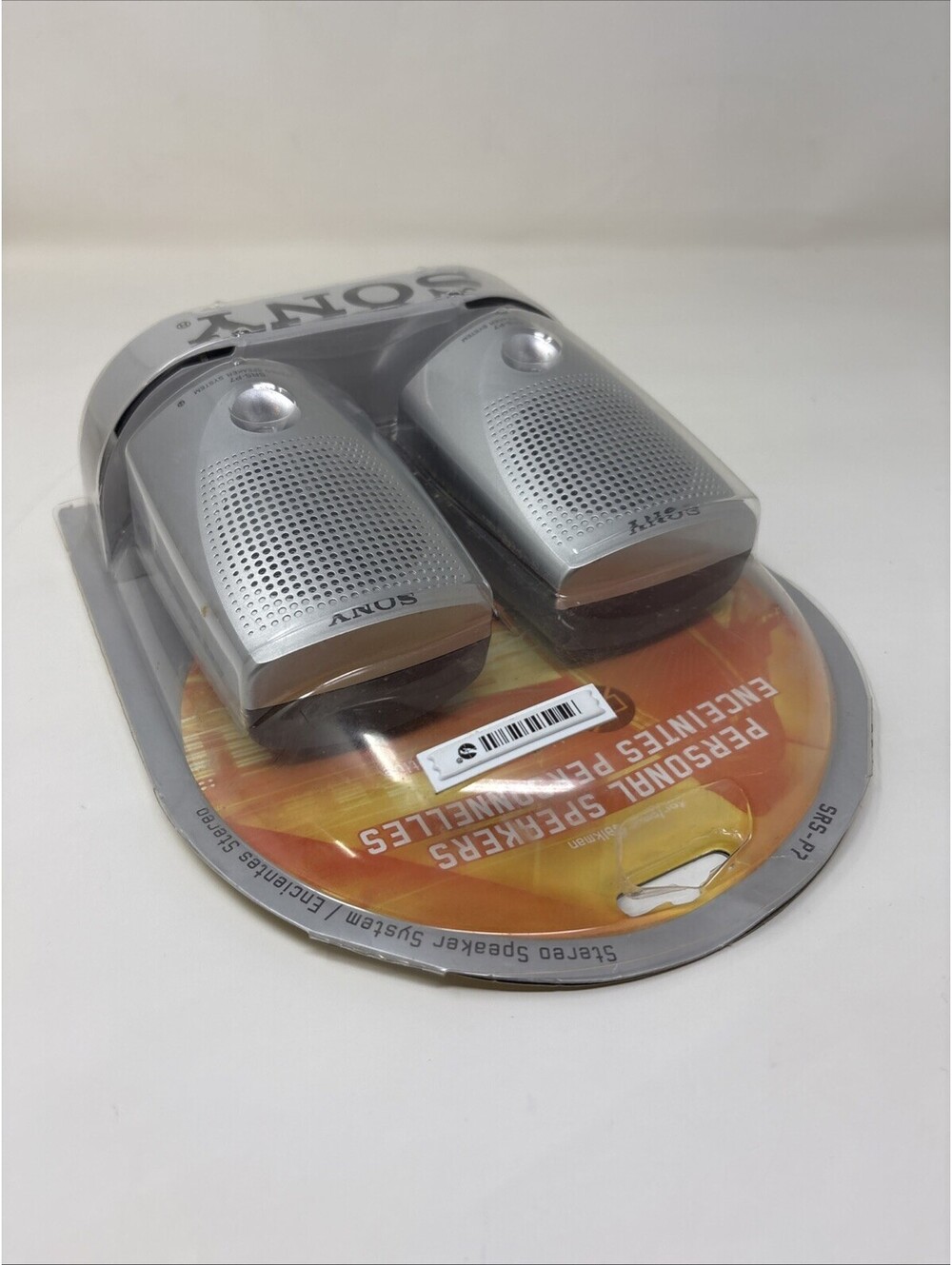 New SONY SRS-P7 STEREO WALKMAN SPEAKERS Silver Portable 2001 MM - Picture 5 of 5
